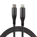USB-C to 8-Pin Connector Cable, 3-Pack, 1m/3ft, Fast Charging, Nylon Braided, Black, Compatible with iPhone 14 13 12 11 Pro Max XR, iPad Air