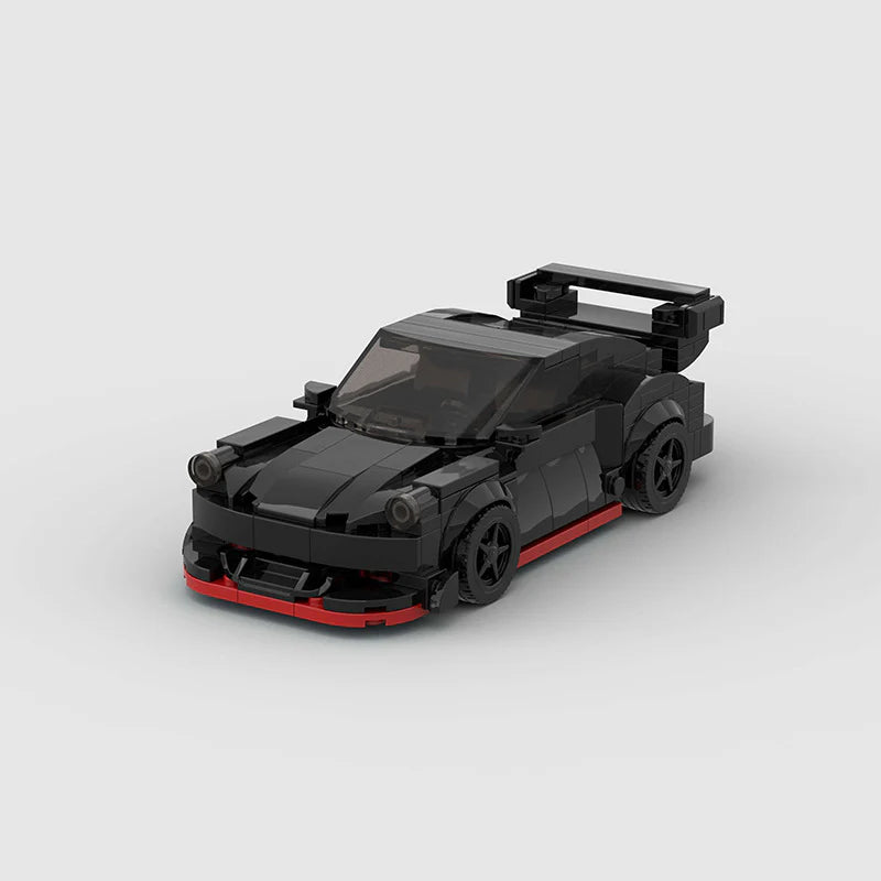 Toy Car Racing Model MOC Building Blocks Compatible with LEGO Small Pieces Educational DIY